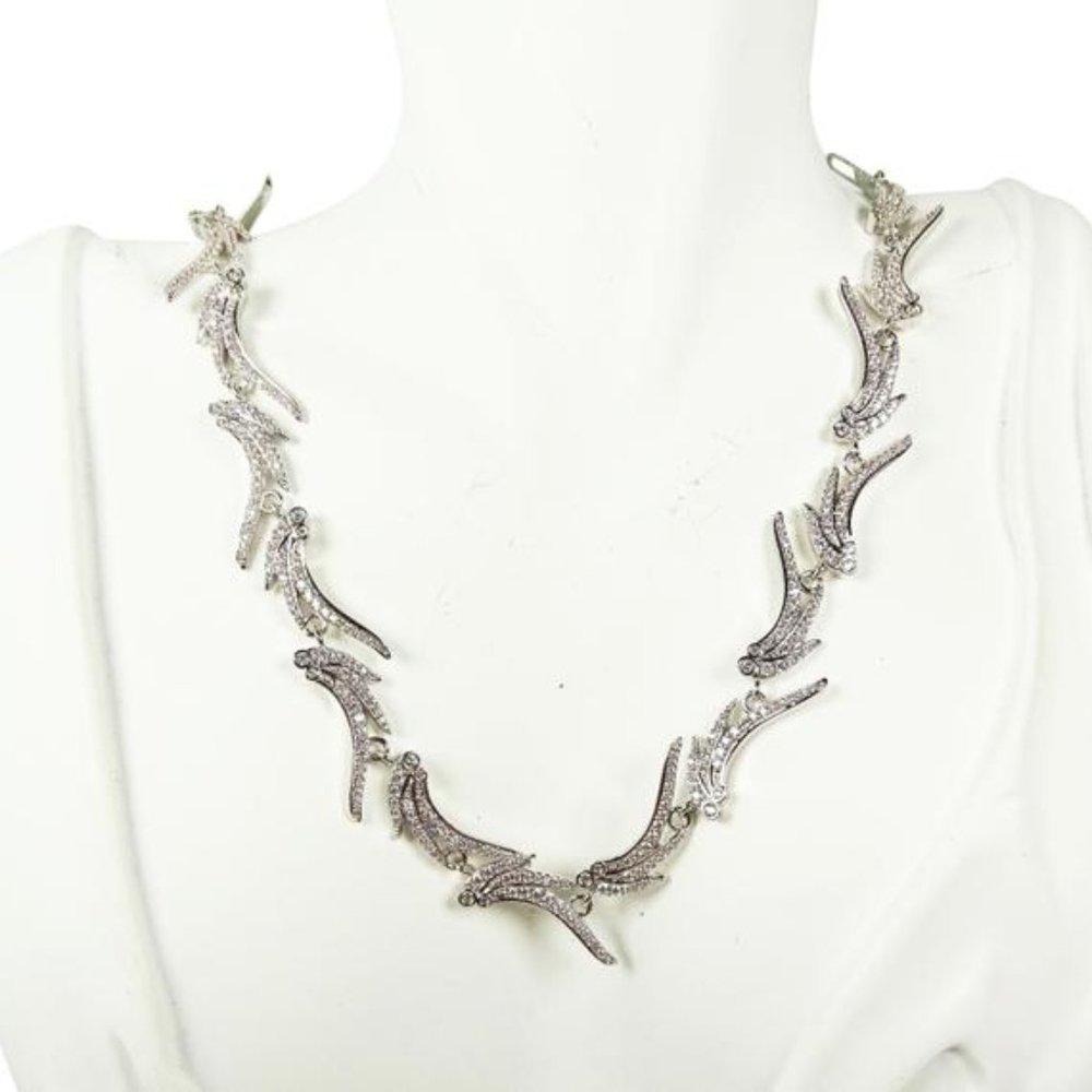 Kendra Scott Silver Cleo Rhodium Plated Cubic Zirconia Collar Necklace Item #: 2